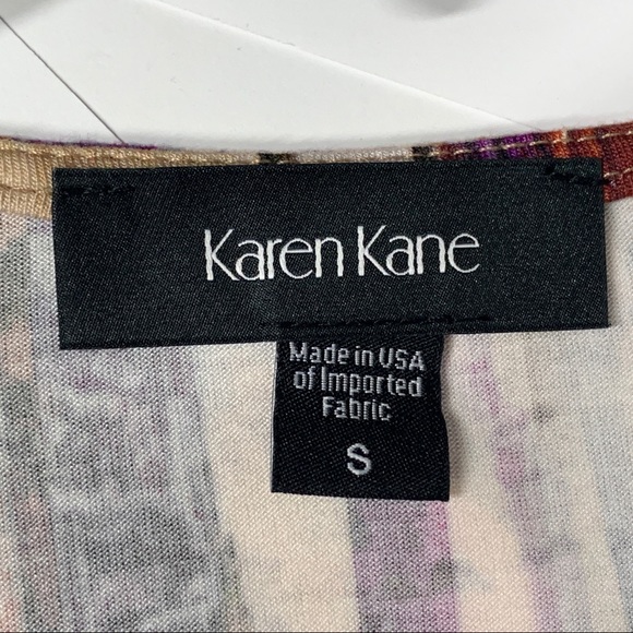 Karen Kane Brushstroke Print Surplice V-Neck Top - Picture 8 of 10